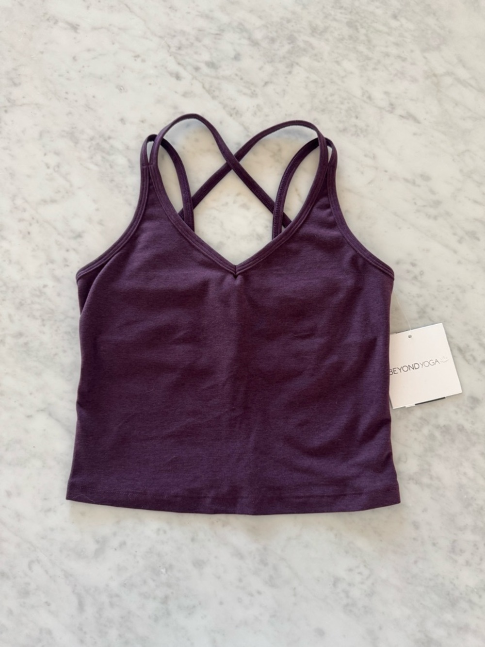 beyond yoga spacedye get across tank in eggplant - Picture 5 of 7